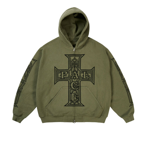 Palace Y So Crossed Pigment Green Hoodie