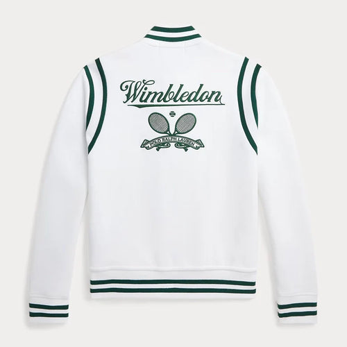 Polo Ralph Lauren Wimbledon Double-Knit Baseball White Jacket