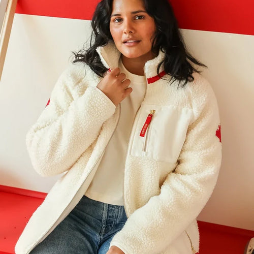 Province of Canada x Heated Rivalry Fleece WhiteJacket