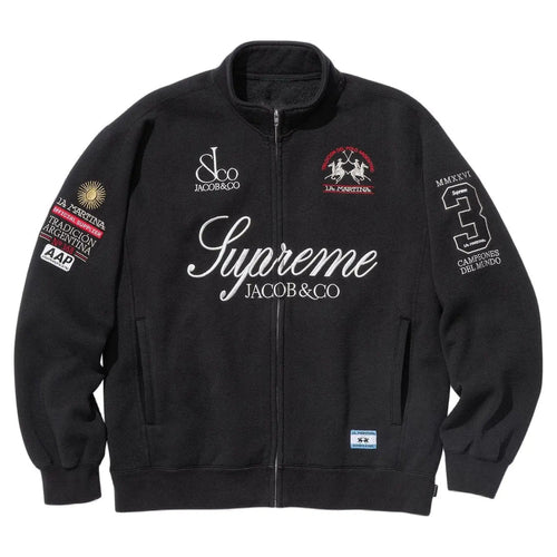Supreme x La Martina Black Zip Up Sweatshirt