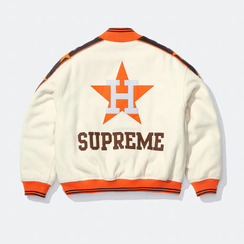 Supreme x Mitchell & Ness Houston Astros varsity jacket