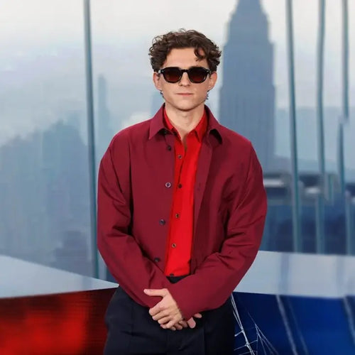 Tom Holland Brand New Day New York Photocall Red Jacket