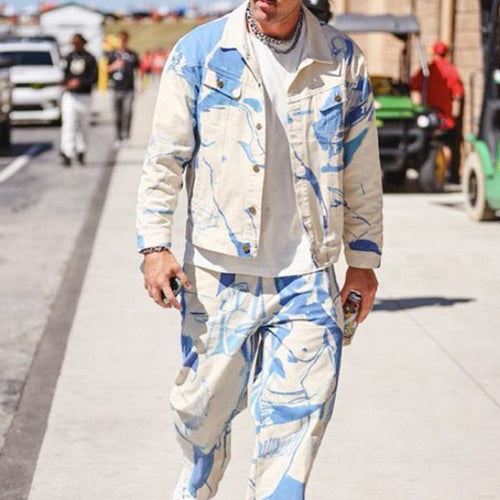 Travis Kelce Denim Suit