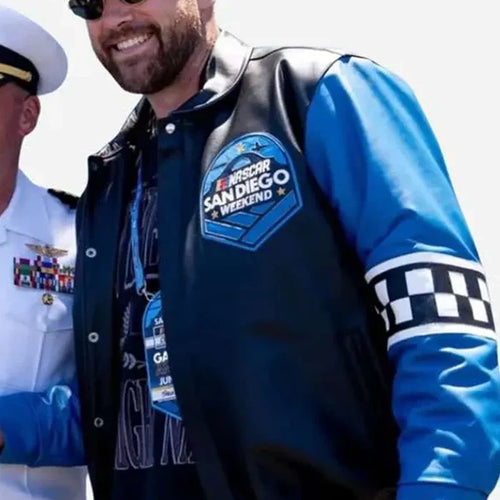Travis Kelce NASCAR San Diego Leather Jacket For Men & Women