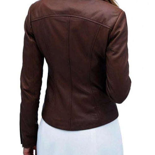 Arrow TV Series Lyla Michaels Brown Leather Jacket