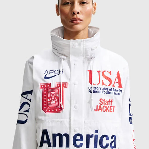 USA x VAA Woven Staff White Jacket