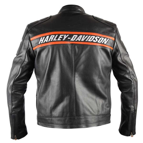 Bill Goldberg WWE Black Harley Davidson Biker Leather Jacket