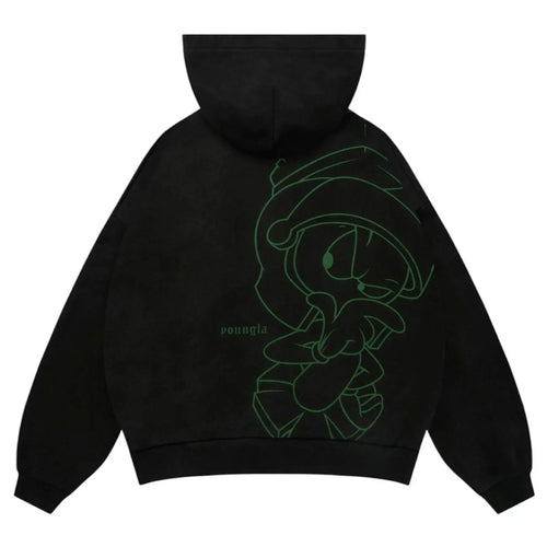 YoungLA x Looney Tunes Plaid Black Hoodie