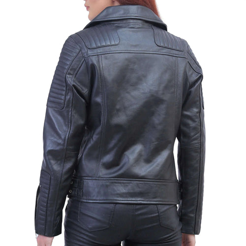 black leather jacket