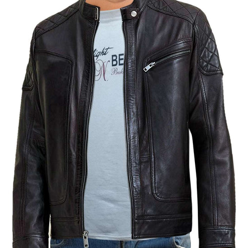 Biker Style Motorbike Leather Jacket