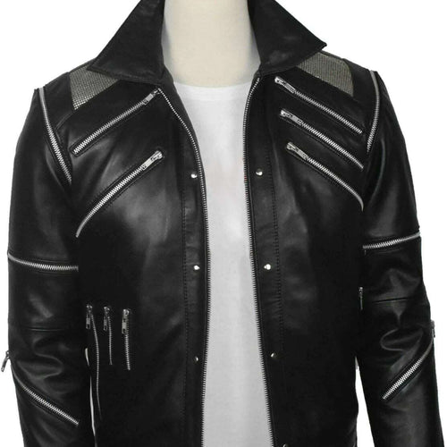 Michael Jackson Beat It Black Leather Jacket