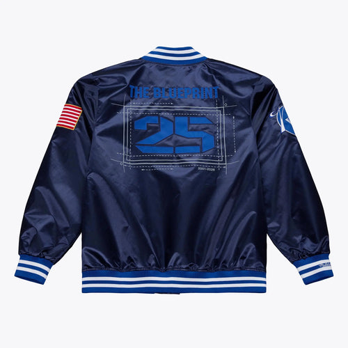 Jay-Z The Blueprint x NY Yankees Navy Satin Jacket