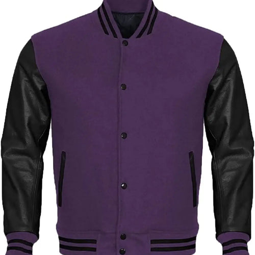 Purple And Black Varsity Jacket