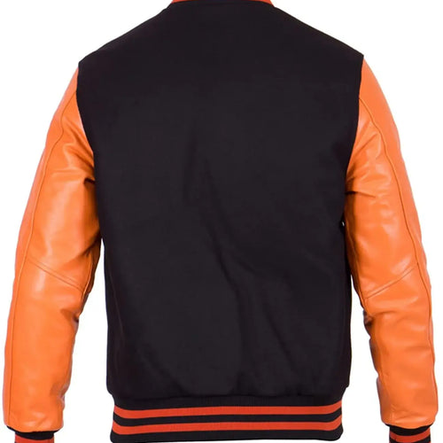 Varsity Jacket Black And Orange 