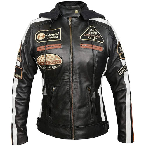 women biker jacket